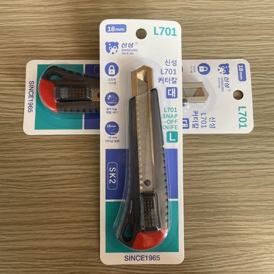 kaufen Schneiden Sie die Klinge ab, Gebrauchsmesser Ergonomisches Design 18mm Schwarzer Griff und roter Schwanz Online-Herstellung