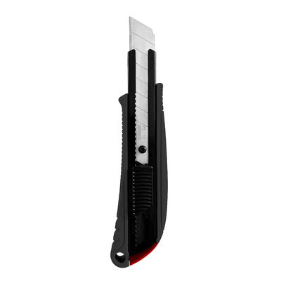 Schwarzes 18mm Trockenbau-Cuttermesser mit Auto-Lock und Anti-Rutsch-Design