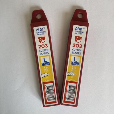 L203 18 mm Snap Blades SK2 Kohlenstoffstahlblätter für professionelles präzises Schneiden